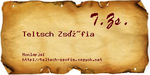 Teltsch Zsófia névjegykártya